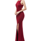 Simple Sleeveless Fishtail Long Evening Dress