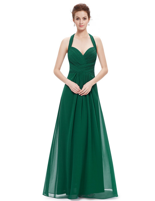 Chiffon Sleeveless Maxi Bridesmaid Dress