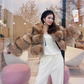 Faux Fur Open Front Warm Coat