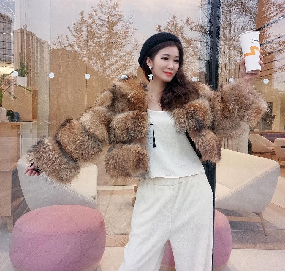 Faux Fur Open Front Warm Coat