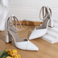 Perfect Bridal Indi Dyeable Ivory Block Heel Ankle Strap Court Shoes