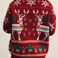 Pullover Crochet Christmas Printed Sweatshirt