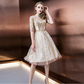 Gold Sequin Short Bridesmaid Dress