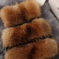 Women Camel Sleeveless Faux Fur Vest