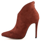 Suede Pointed Toe High Heel Ankle Boots