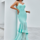 Spaghetti Strap Sleeveless Maxi Bridesmaid Dress