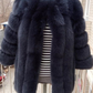 Open Front Fur Long Coat