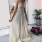 Silver Sparking Sleeveless Evening Dress