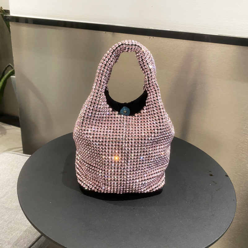 Luxe Crystal Bucket Bag