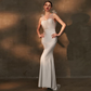 Sleeveless Backless Mermaid Long Evening Dress