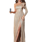 Sequin Oblique Shoulder Long Prom Dress