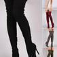 Sleek Pointed Toe Thigh-High Suede Boots