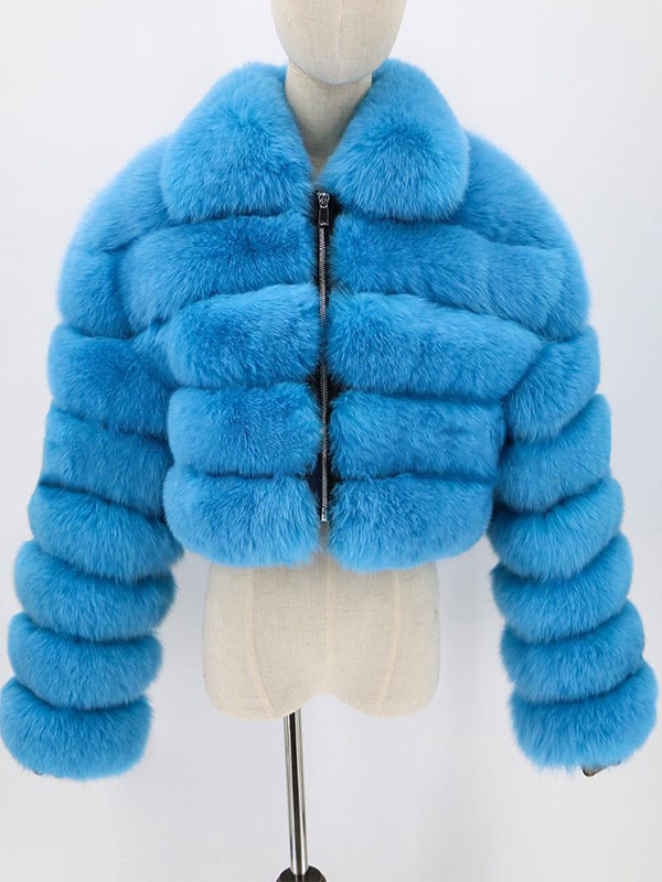 Faux Fur Front Zipped Coat