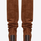 Suede Knee-High Slouch Boots