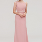 Peach Puff Sleeveless Beaded Maxi Bridesmaid Dress