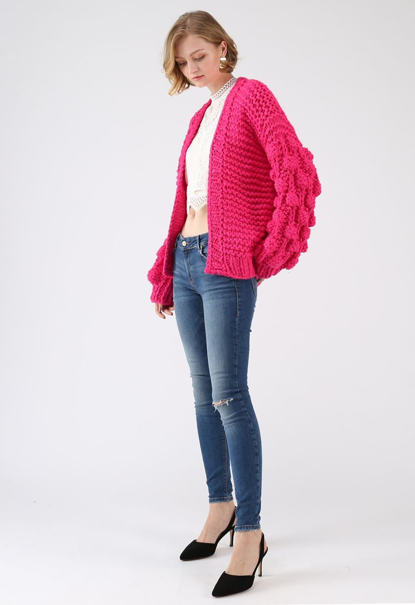 Knitted Lantern Sleeves Sweater