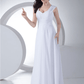 A-Line White Sleeveless Maxi Bridesmaid Dress