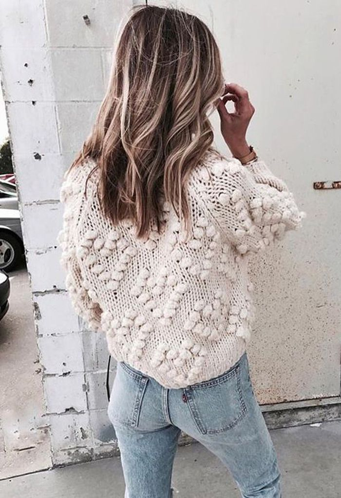 Knited Soft Heart Shape Cardigan