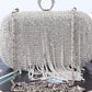 Luxurious Rhinestone Tassel Clutch