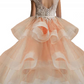 Jewel Neck Applique Sleeveless Long Kids Wedding Dress