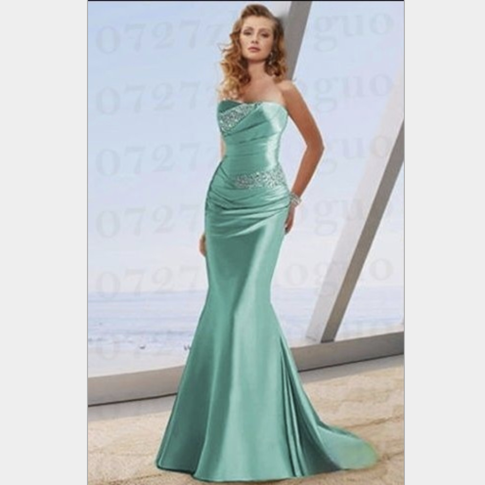 Strapless Sleeveless Mermaid Long Evening Dress