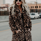 Faux Fur Leopard Print Coat