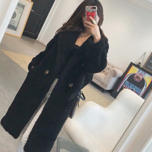 Oversized Long Teddy Coat