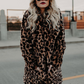 Faux Fur Leopard Print Coat