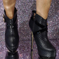 Black Women's Platform High Heel Booties