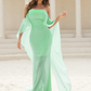 Off-Shoulder Long Chiffon Bridesmaid Dress