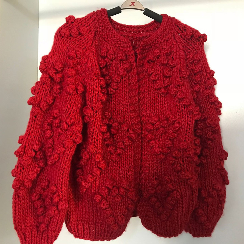 Knited Soft Heart Shape Cardigan