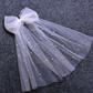 Mesh Pearl Bow Hair Veil