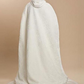 White Faux Fur Hooded Cloak