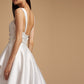 White Thin Strap Evening Dress