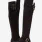 Round Toe with Buckle Detail Flat Long Boots