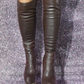 Platform Knee-High Heeled Boots