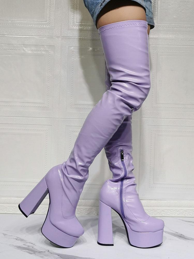 Stylish Over-The-Knee Platform Boots