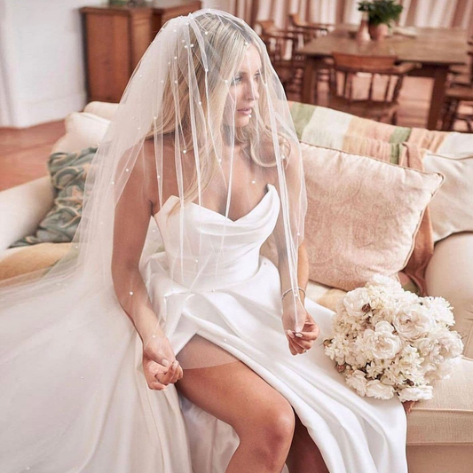 Wedding Bridal Pearl Veil