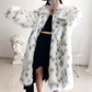 Faux Fur Two Tone Lapel Coat