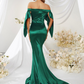 Off-Shoulder Sleeveless Long Mermaid Prom Dress