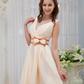 Cornsilk Deep V Neck Sleeveless Ruched Prom Dress