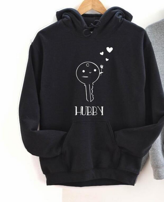 Hubby Wifey Printed Full Sleeves Hoody