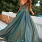 Spaghetti Strap Sleeveless Long Prom Dress