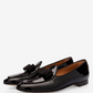 Men's Vegan Patent Leather Bowknot Loafers Wedding Shoes