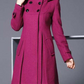 High Collar Hooded Long Sleeves Coat