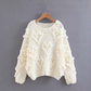 Cozy Hand-Knitted Round Neck Sweater