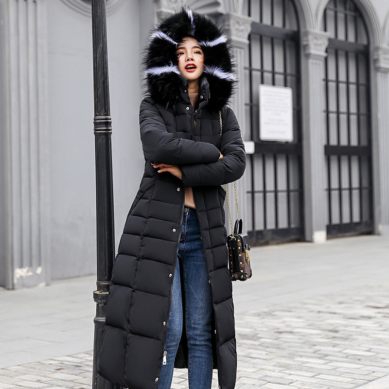 Removable Faux Fur Hooded Puffer Coat