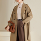 Turn Down Collar Long Lapel Coat