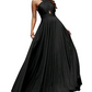 Halter Neck Sleeveless Long Evening Dress