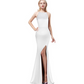 Simple Sleeveless Fishtail Long Evening Dress